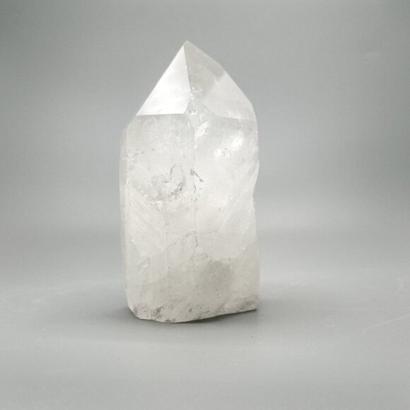 6" Clear Quartz Crystal Polished Point – Elevate Your Space with Positive Energy - Picture 4 of 9